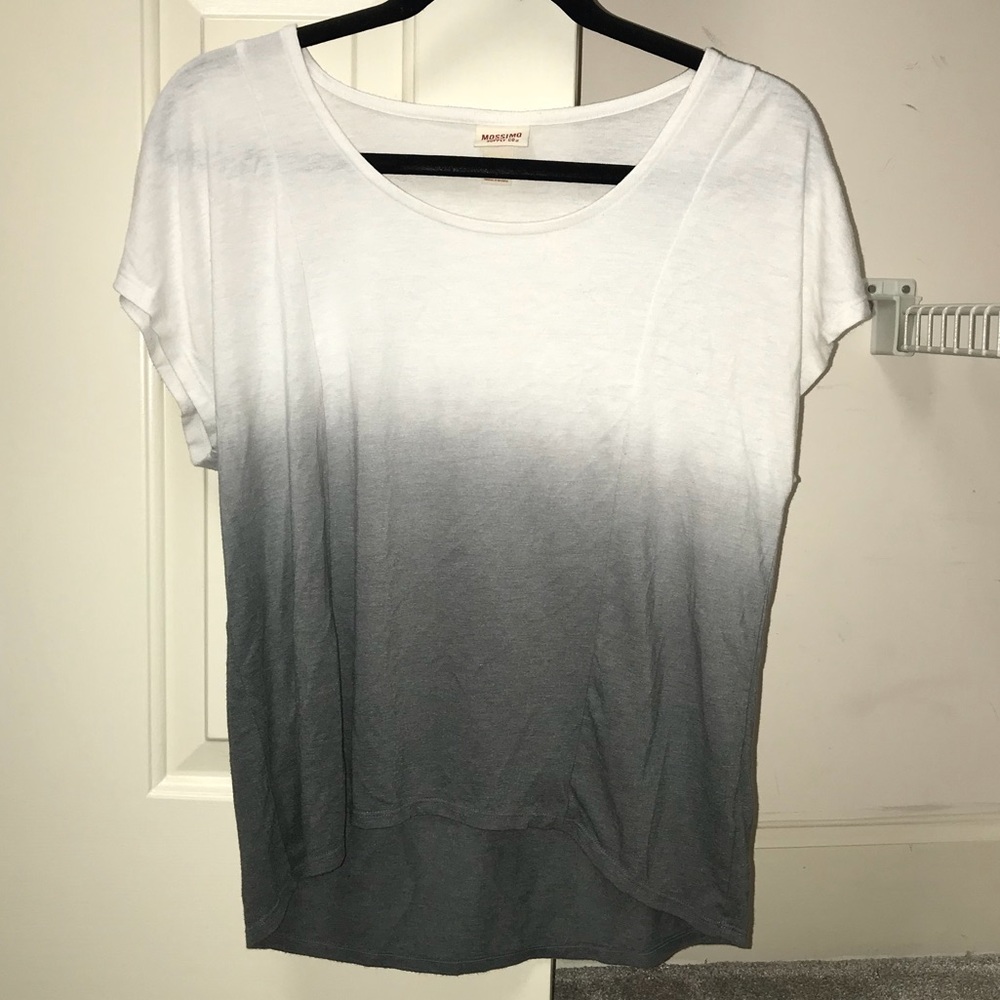 white to gray ombré shirt